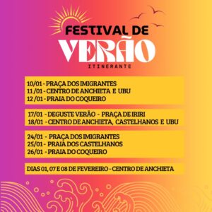 Festival de Verão de Anchieta 2025: Programação Completa